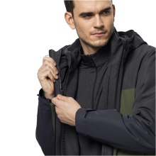 Jack Wolfskin Kurtka zimowa 3w1 DNA Tundra (bardzo ciepła, wiatroszczelna i wodoodporna) zielona/szara męska